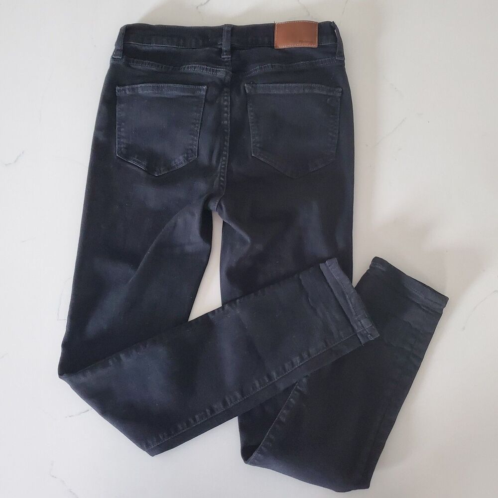 Madewell Women's Size 26 Black Jeans Roadtripper Stretch Cotton Skinny Mid-Rise - Picture 5 of 8